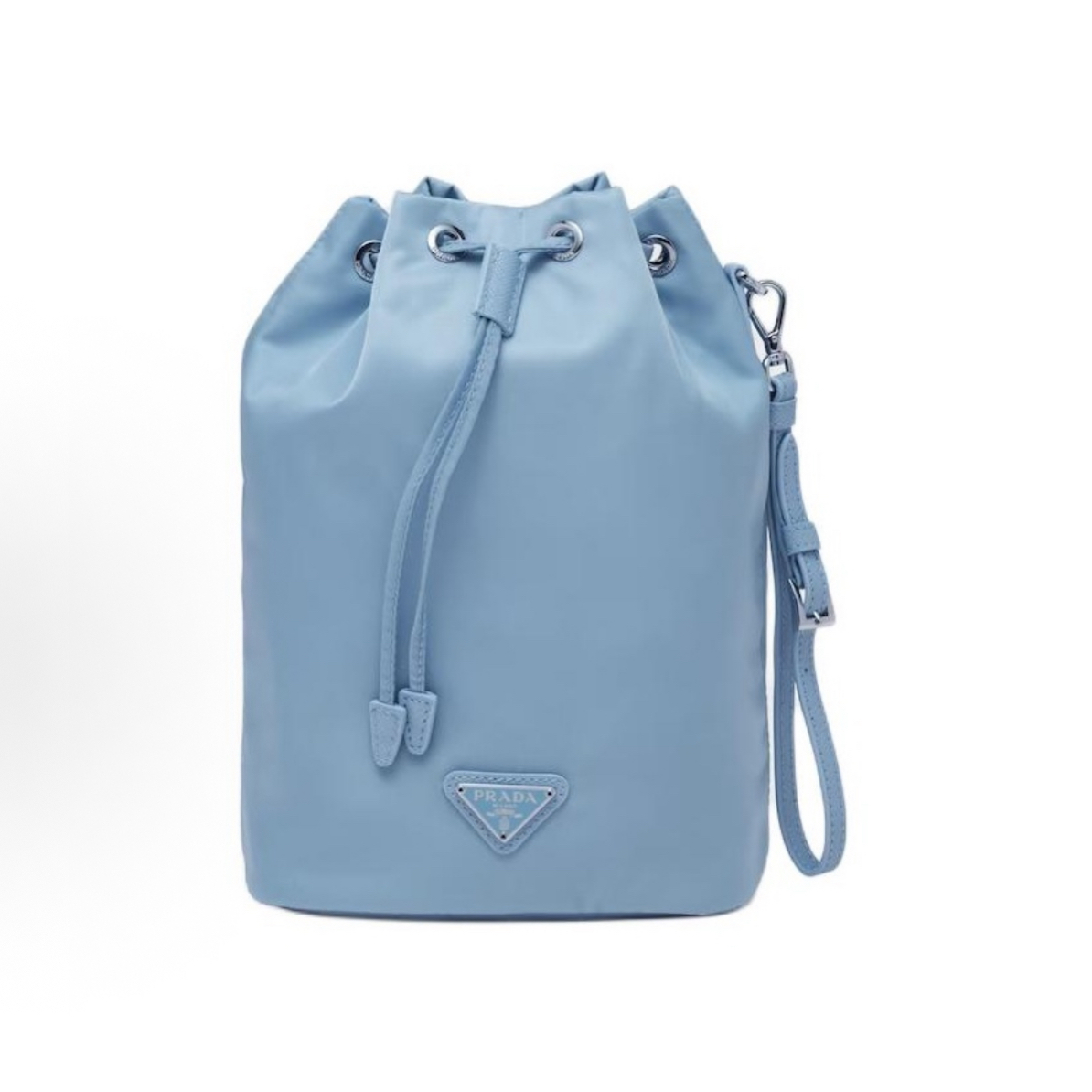 未使用 Prada/普拉达 正面标志徽标 尼龙手拿包 女款 蓝色 洗漱包