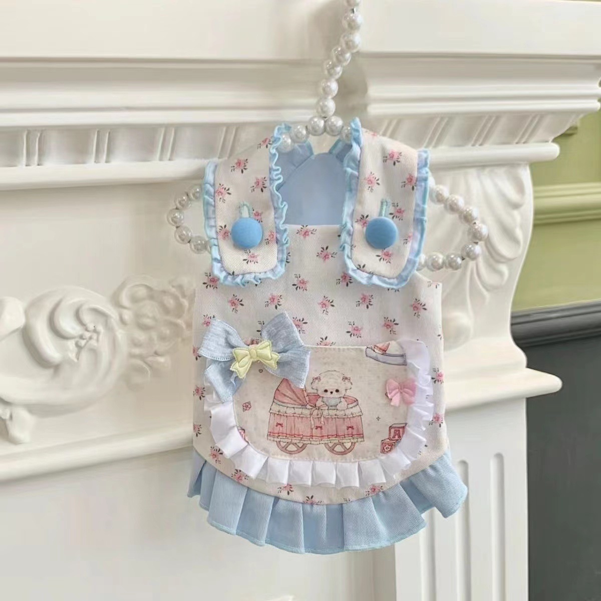 可爱薄款春夏狗狗衣服飞袖新款宠物狗约克夏裙子公主猫咪小型发完