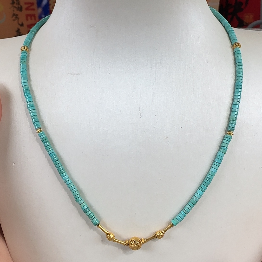 绿松石18K金镶嵌珠宝奇石