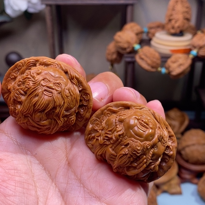 【闪购商品】核桃手串/手链用****3福禄寿喜白狮子