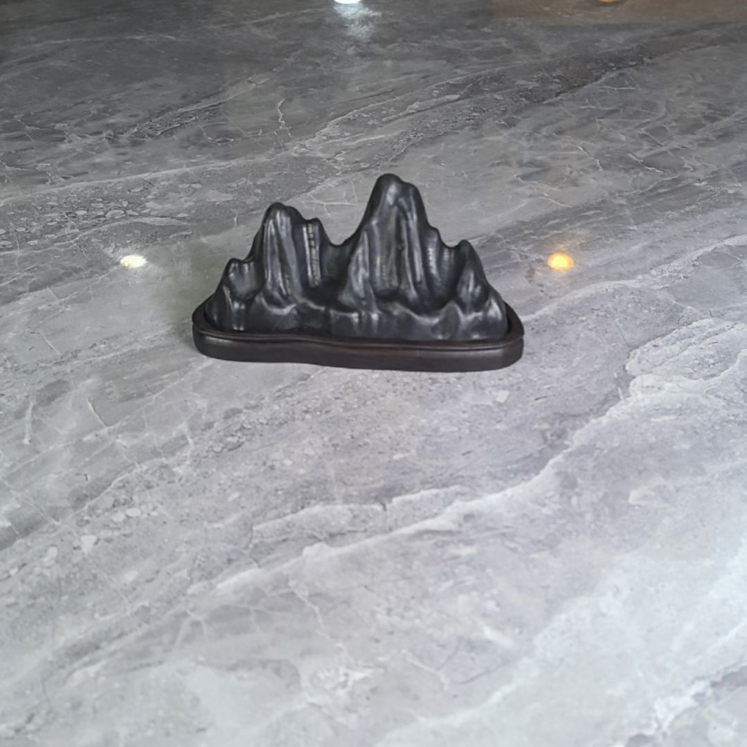 墨***辰灵璧石奇石摆件摆件