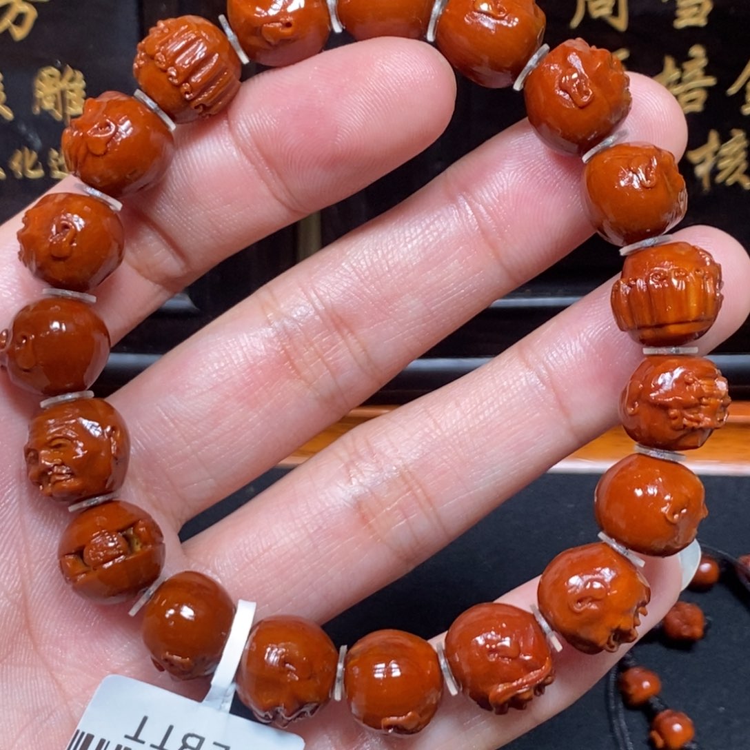 老***迷橄榄核吊坠Dhd须派罗汉小籽1.2