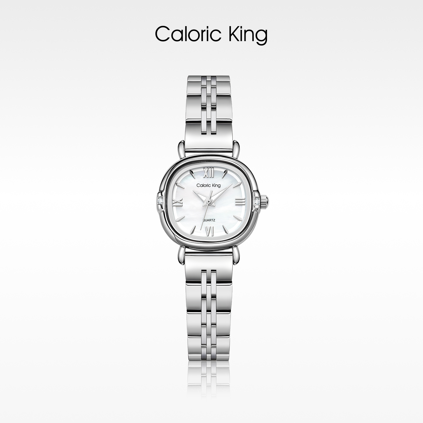 凯卡思CaloricKing【小电视】精致方盘经典五金女孩手表女款