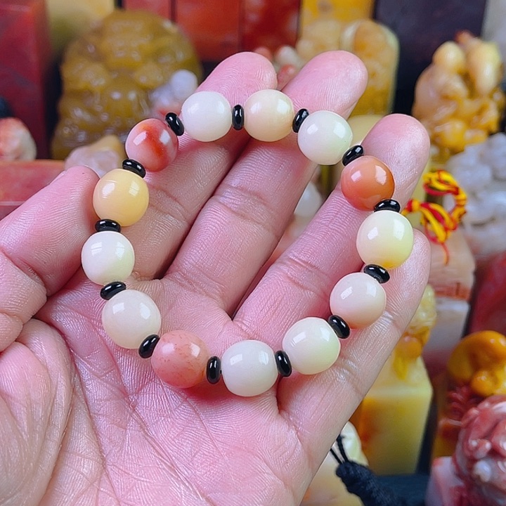 寿山石芙蓉手串，福利价！