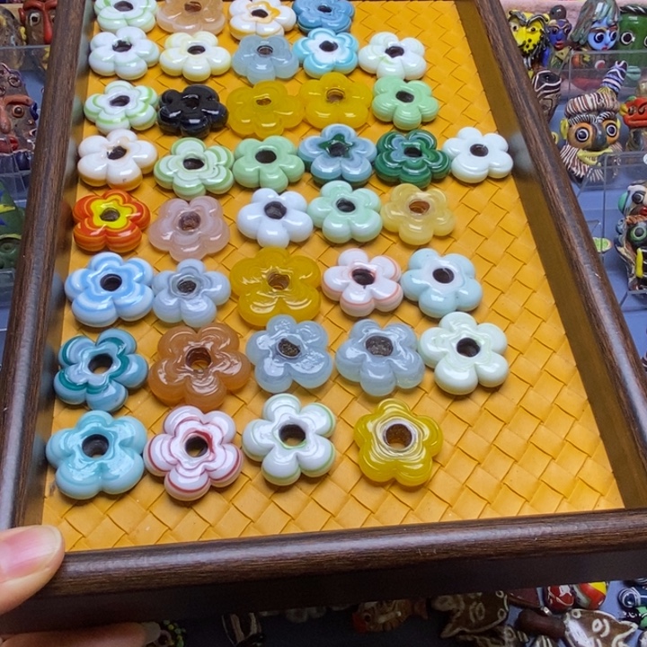 玻璃颈饰花朵一个可选001