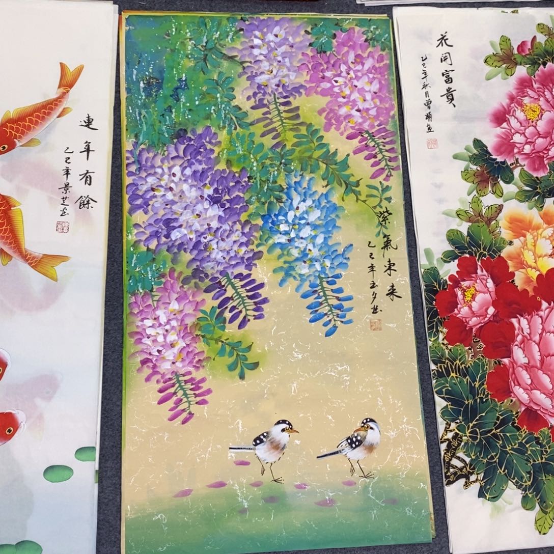 国画尺寸100✖️50三尺精品手绘画