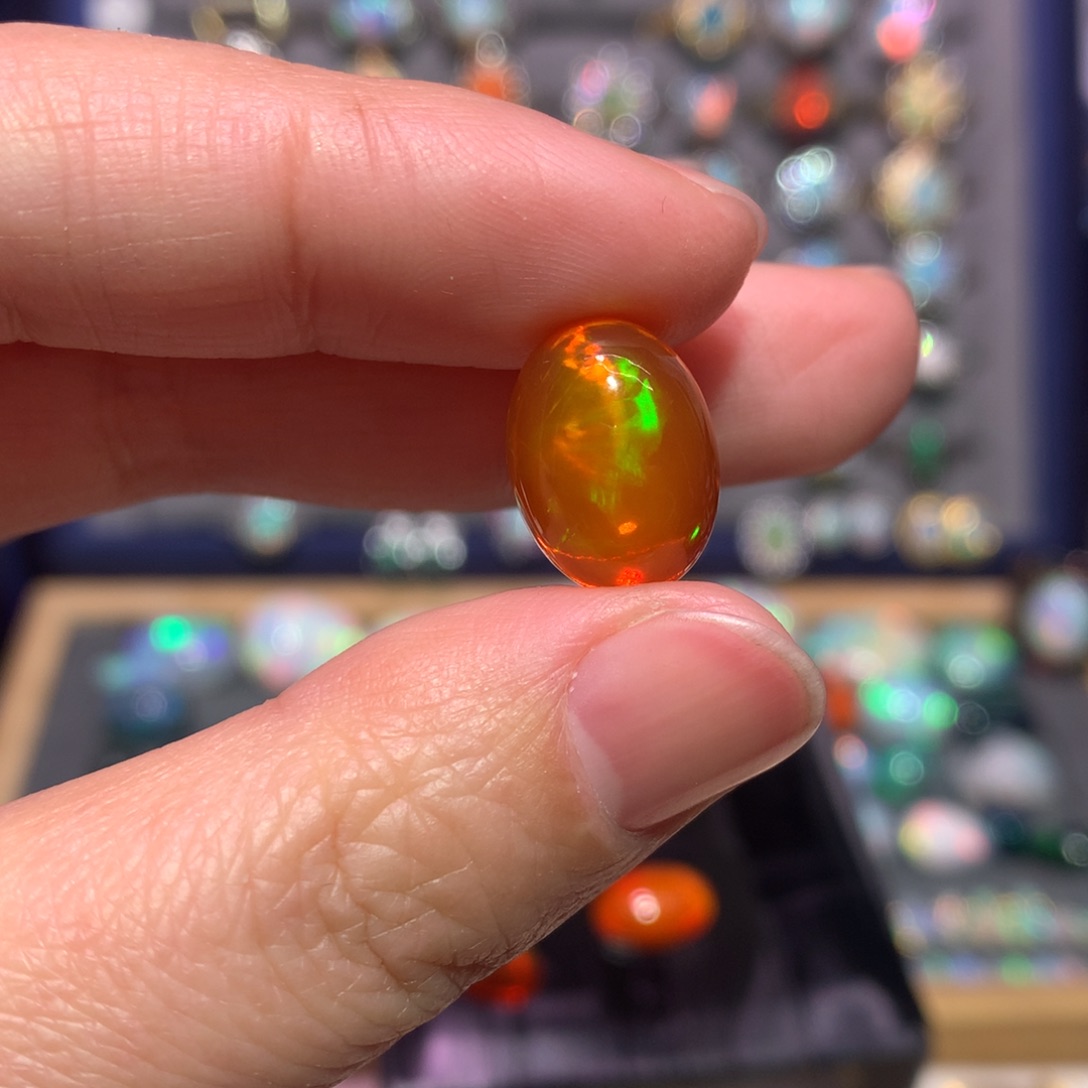 银S925镶嵌欧泊裸石定制