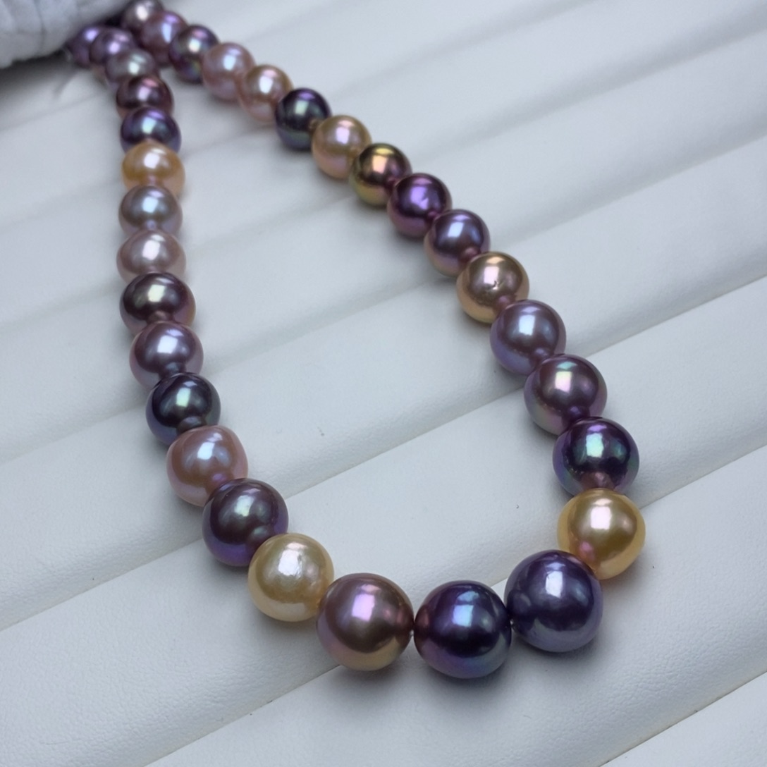 淡水珍珠颈饰银S925镶嵌好****己项链定制