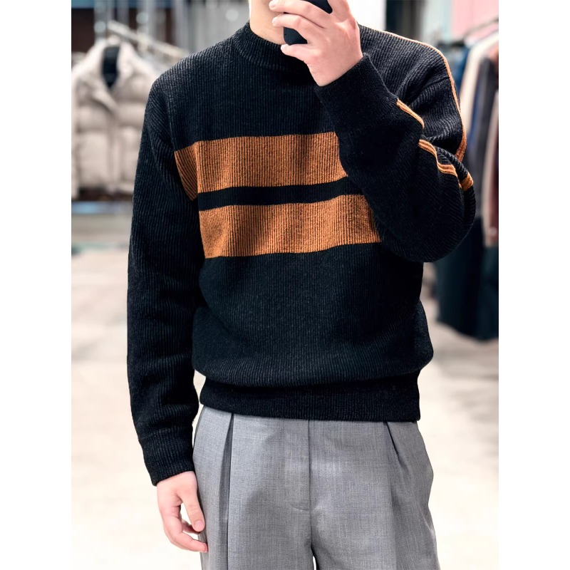 12900版“意式老钱风 双色花纱 100%wool 扬子羊毛”格调 针织衫2