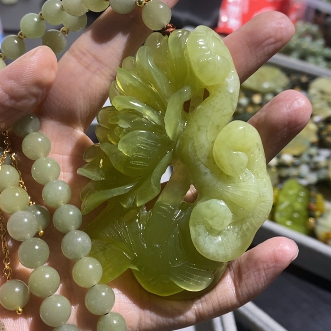 【闪购商品】岫玉毛衣链未镶嵌