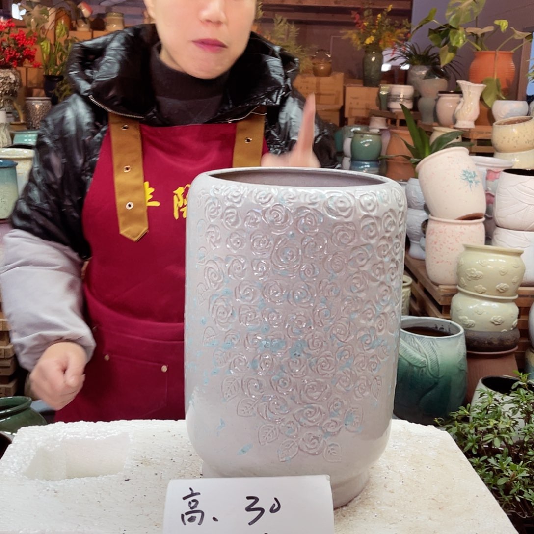 紫砂花盆高度30口径19