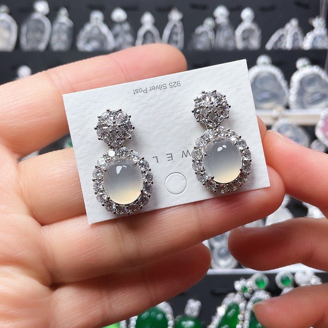 玛瑙/玉髓耳钉合金