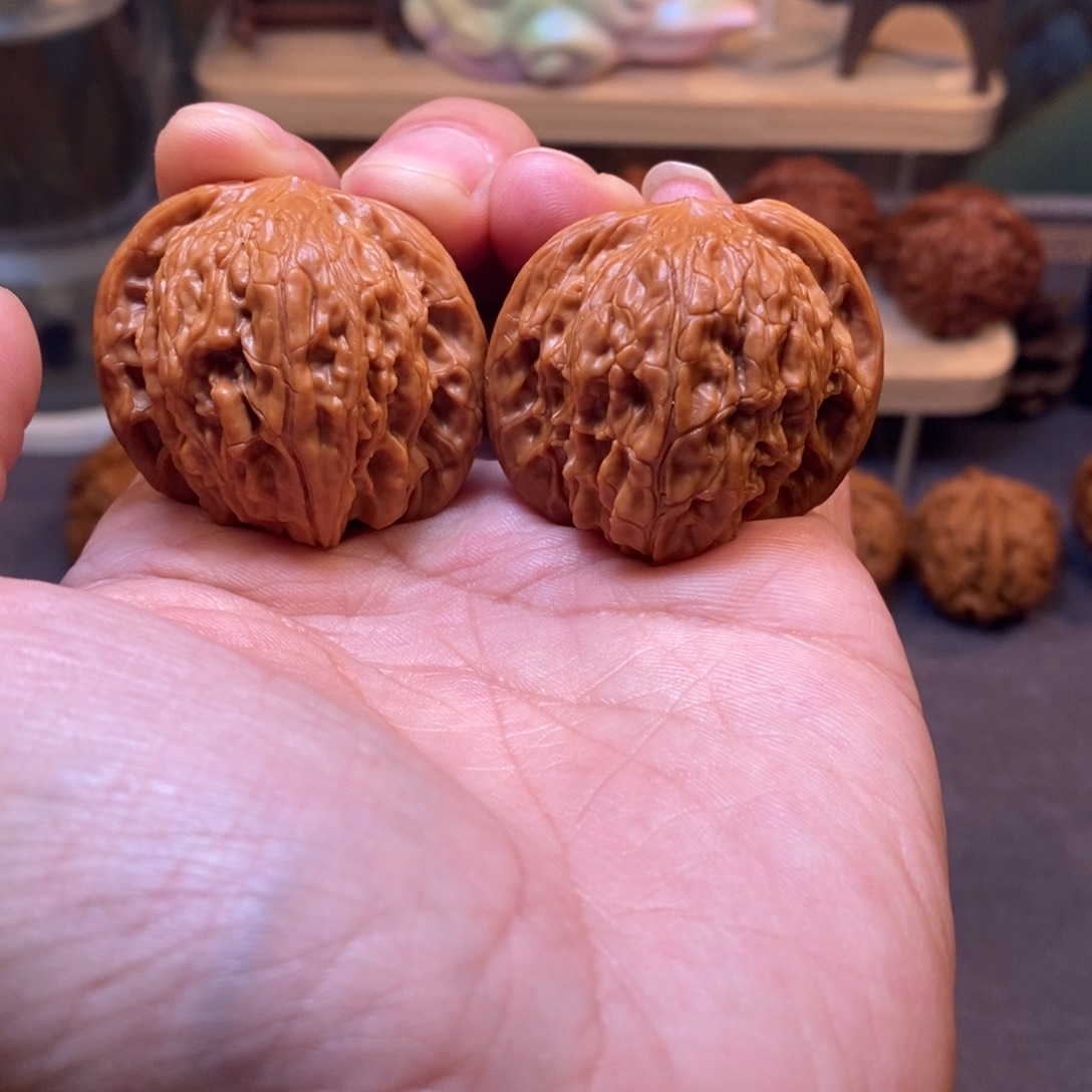 文玩核桃把件全品无修38尺房山磨盘