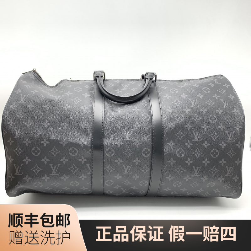 95新 LouisVuitton/路易威登 LV 黑老花KP55旅行袋/10019694 肩包