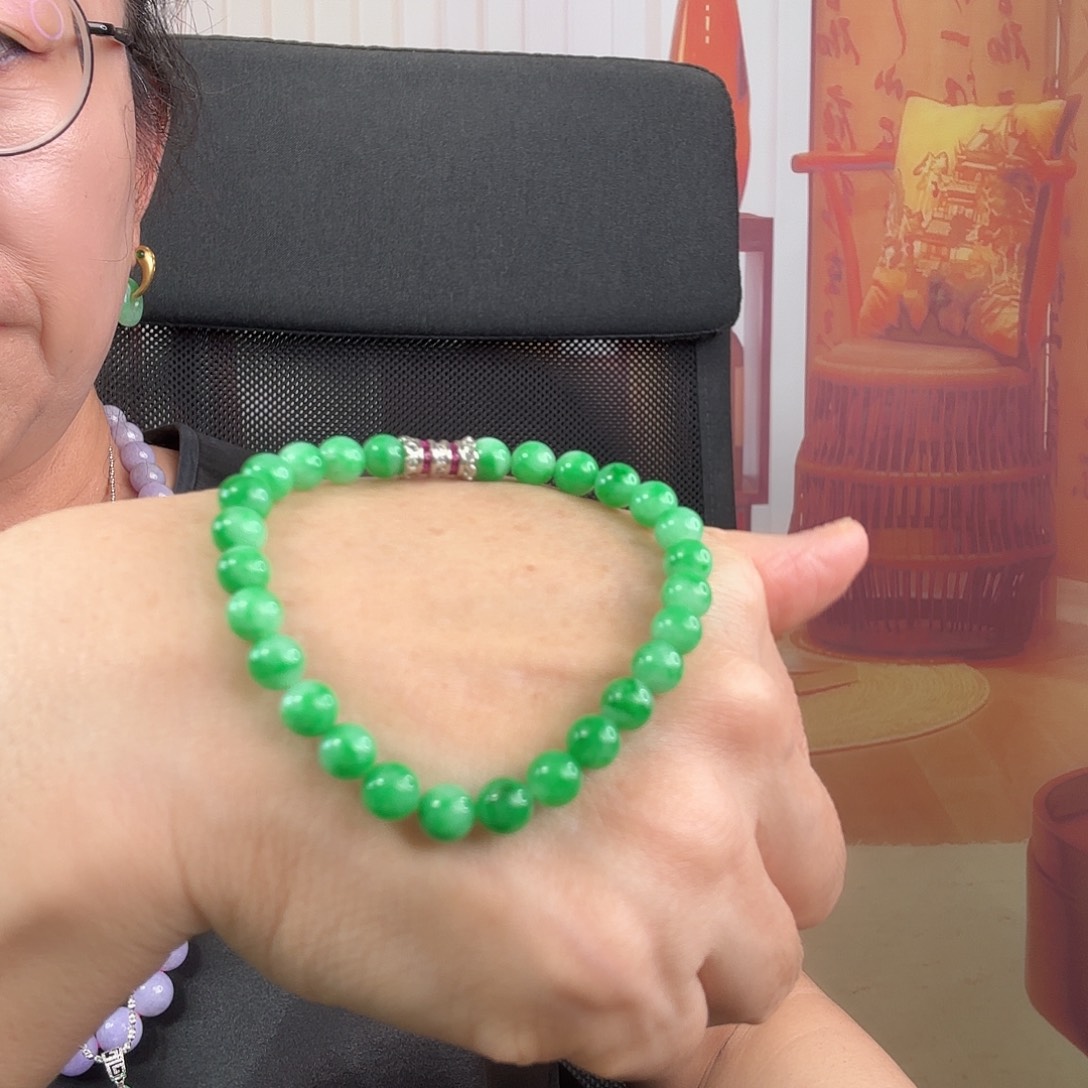 翡翠未镶嵌手链圆珠