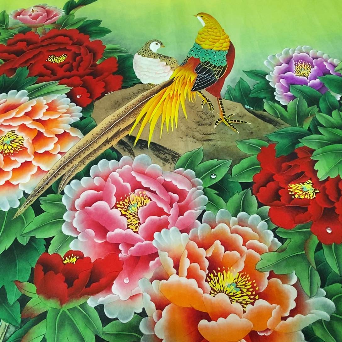 国画中国牡丹手绘