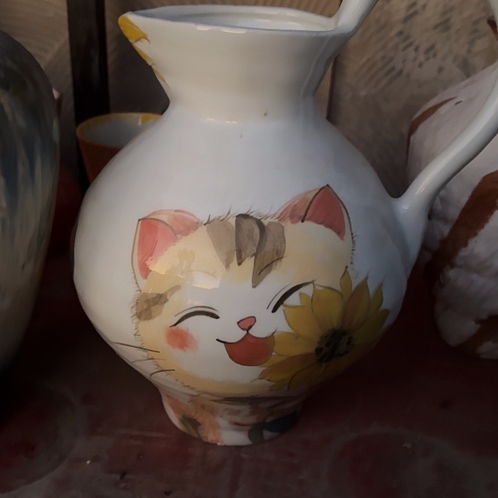 微瑕景德镇手工陶瓷花瓶清