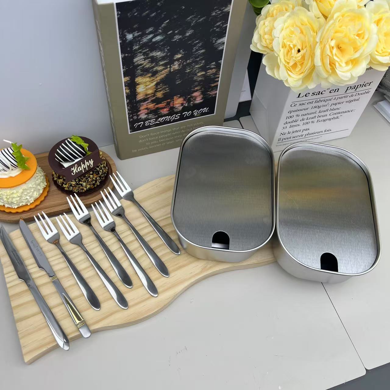 （私人定制）可微波炉专用热饭盒两个6叉2刀10件套【汤家限定】