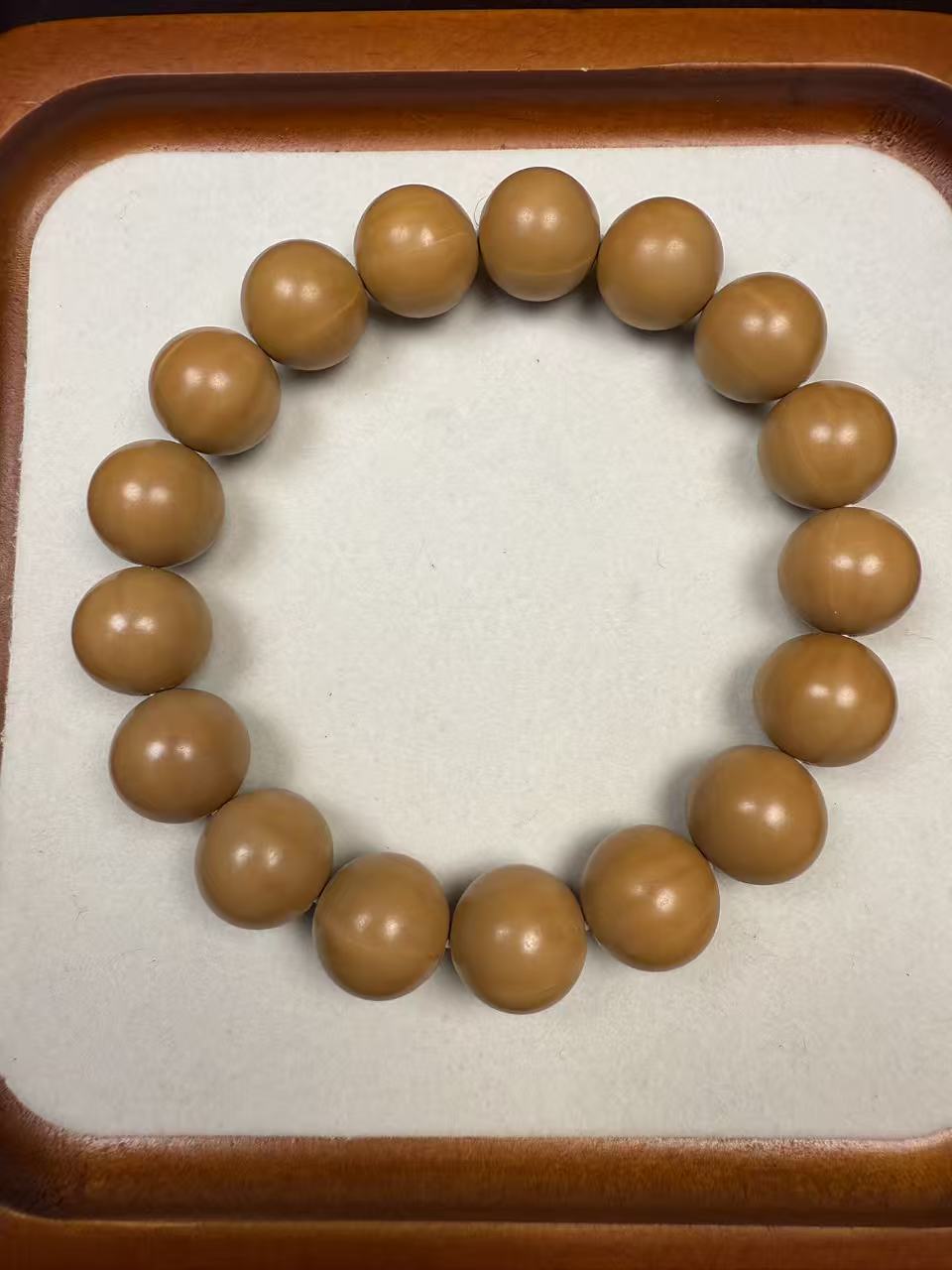 【云巅】猴头圆珠雕刻原皮原色全品14.5mm