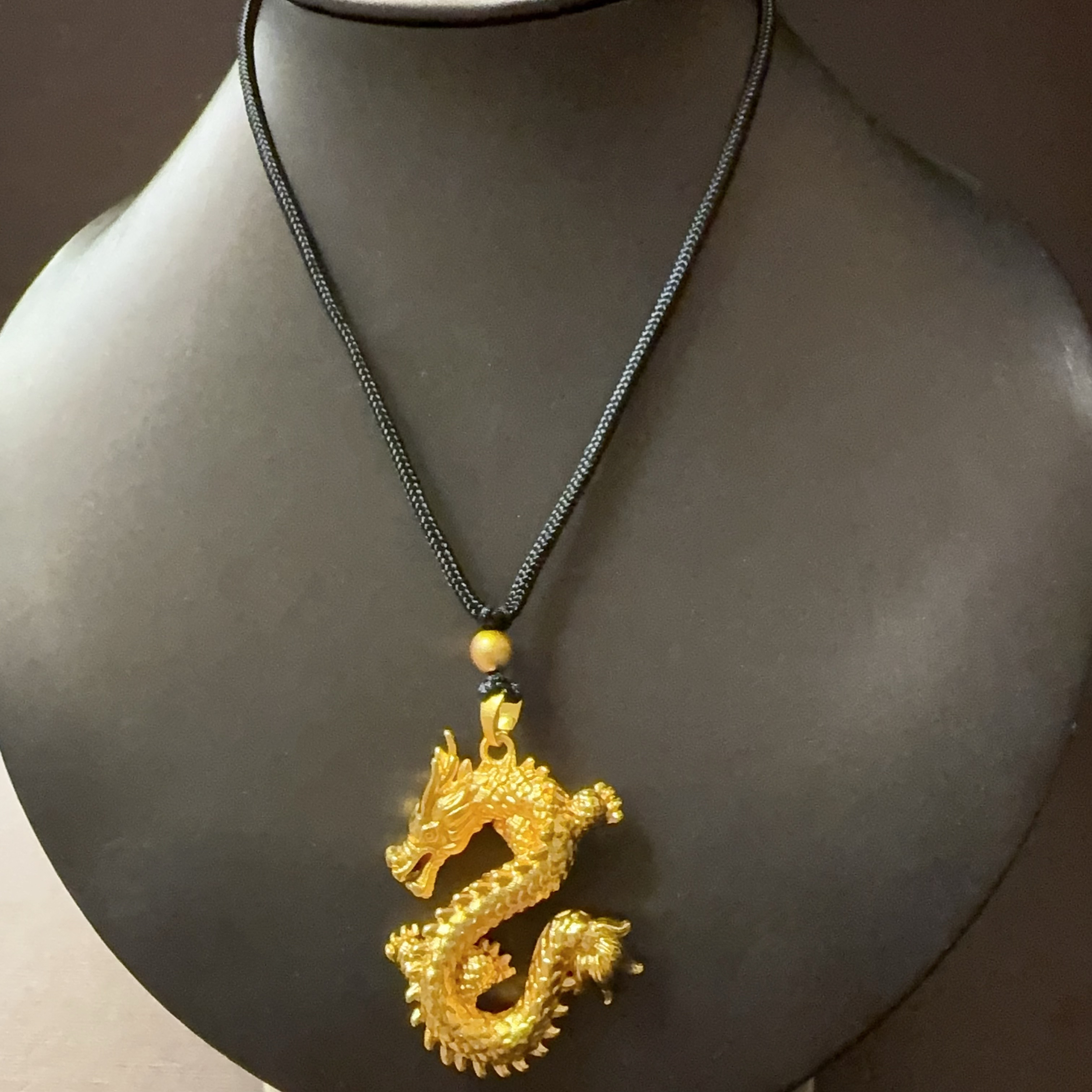 铜合金吊坠 飞龙在天吊坠金色生肖龙吊坠男女生日礼物项链饰品