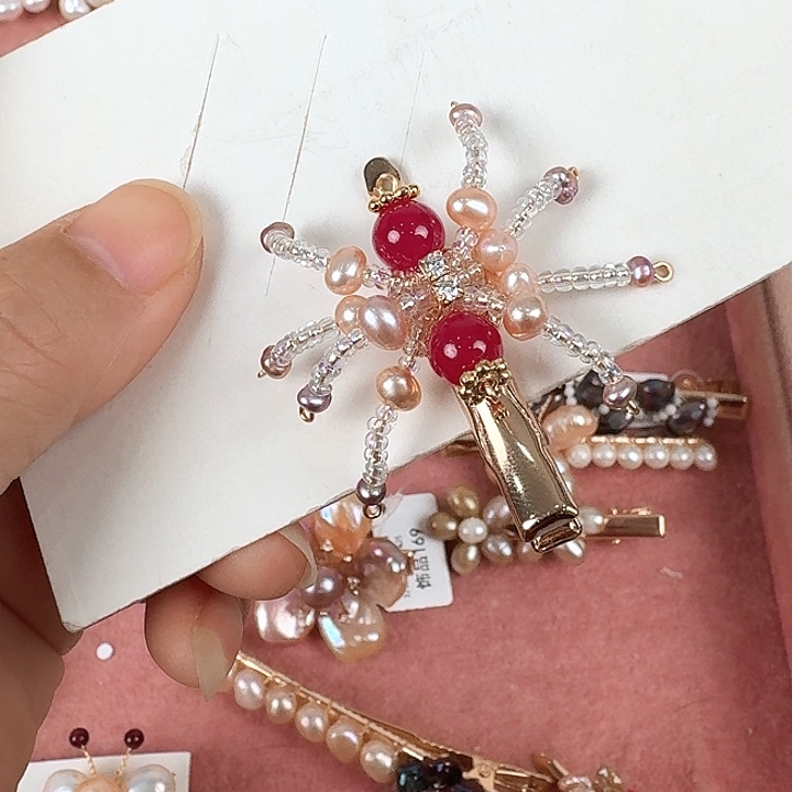 淡水珍珠发饰未镶嵌