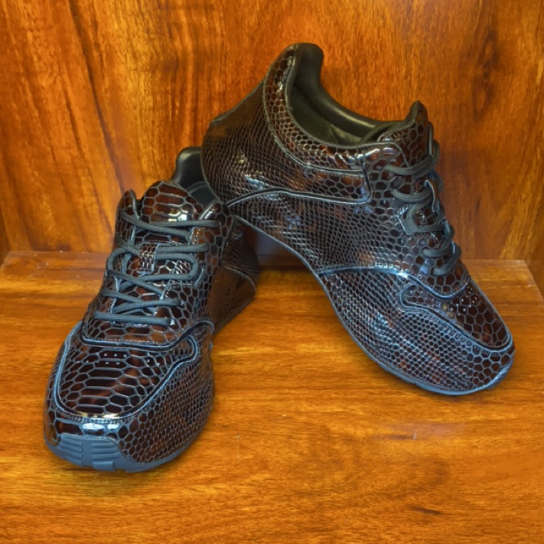 男士稀有皮棕色皮包底断码鞋-9706