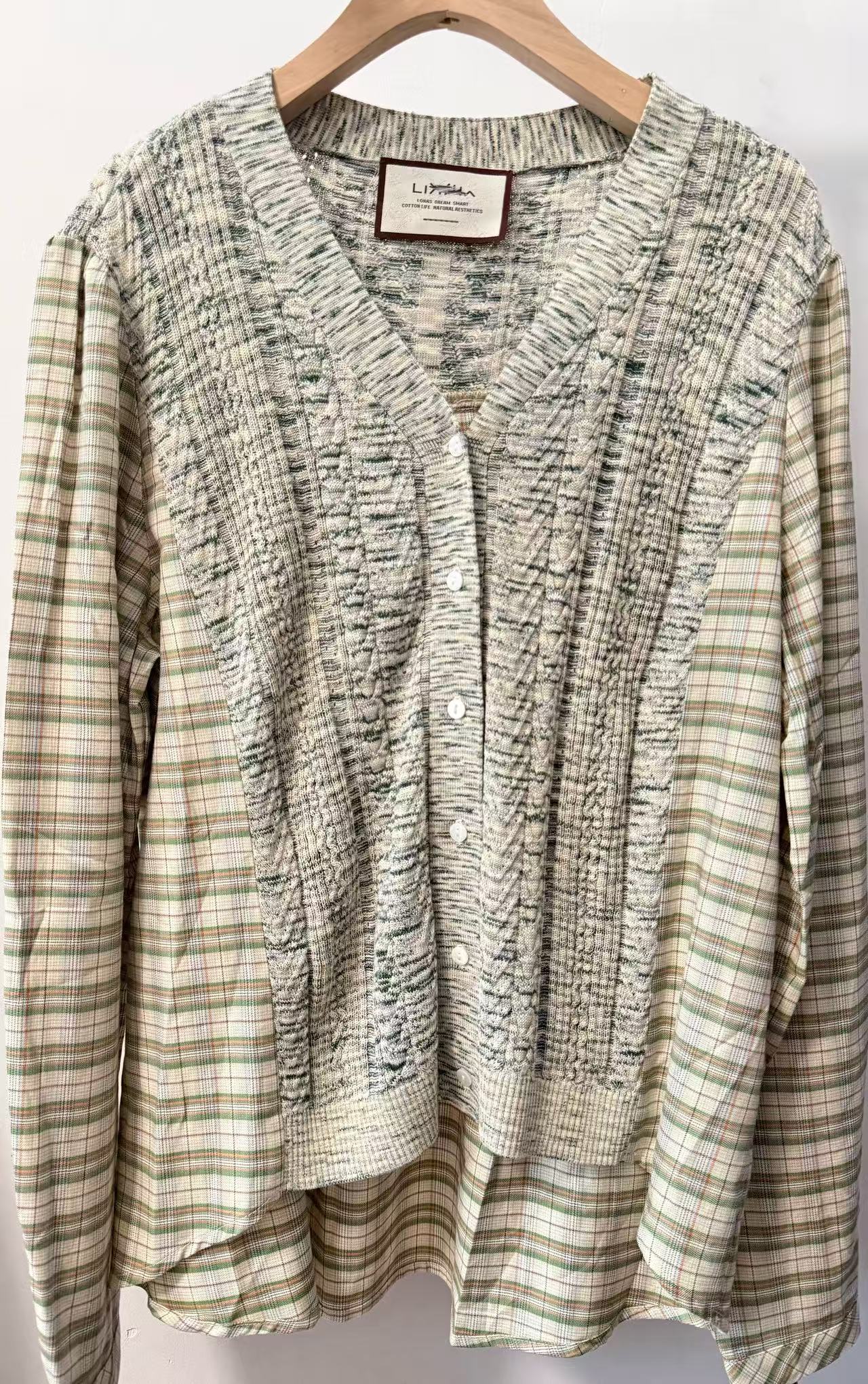 直播链接/V领女纯色包袖针织长袖毛针织衫开衫百搭秋季时尚