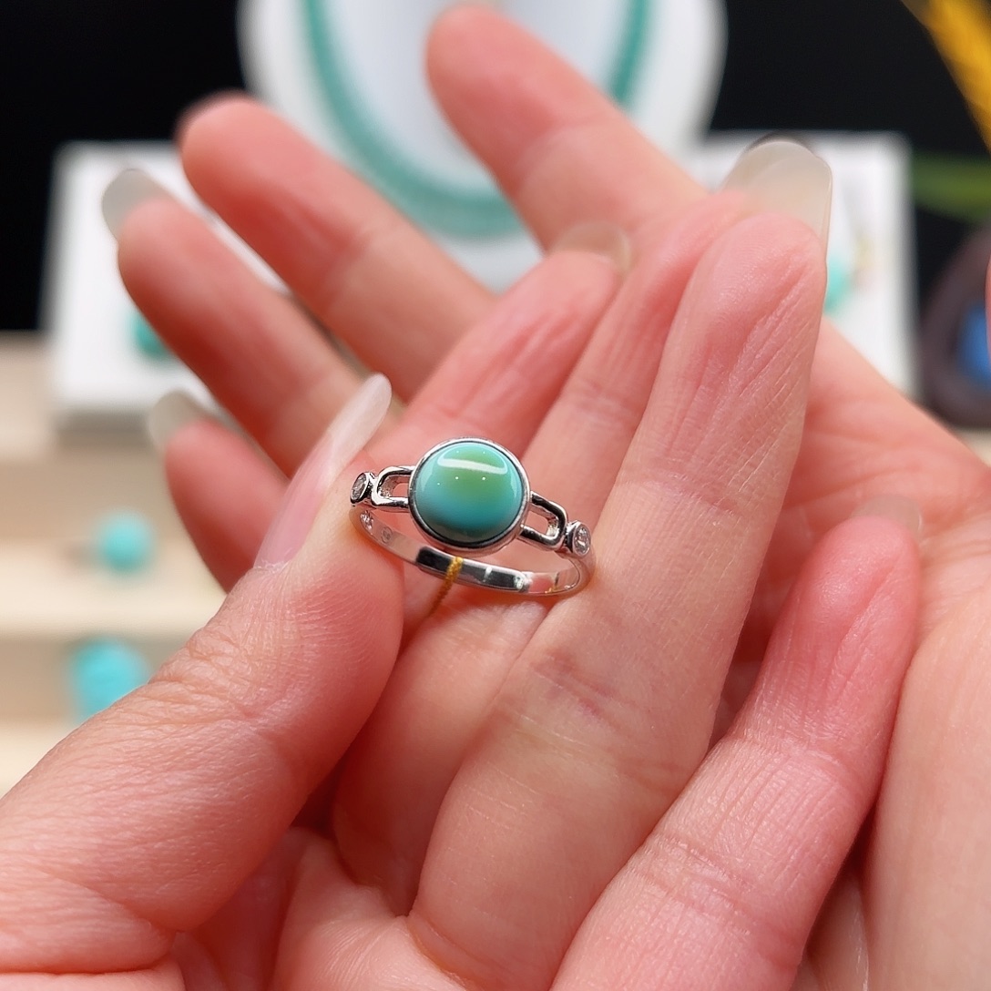 绿松石配饰银S925镶嵌