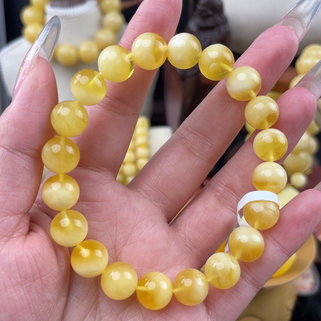 琥珀未镶嵌裸石金白妖10➕