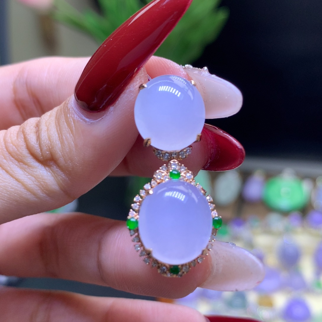 翡翠颈饰18K金镶嵌天然