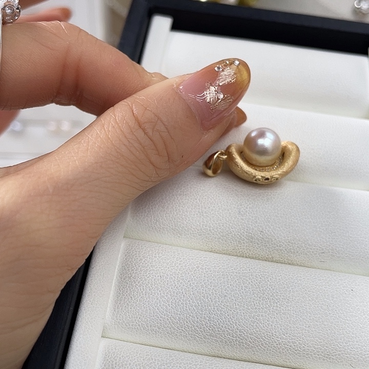 银S925镶嵌吊坠(不含链)海水珍珠