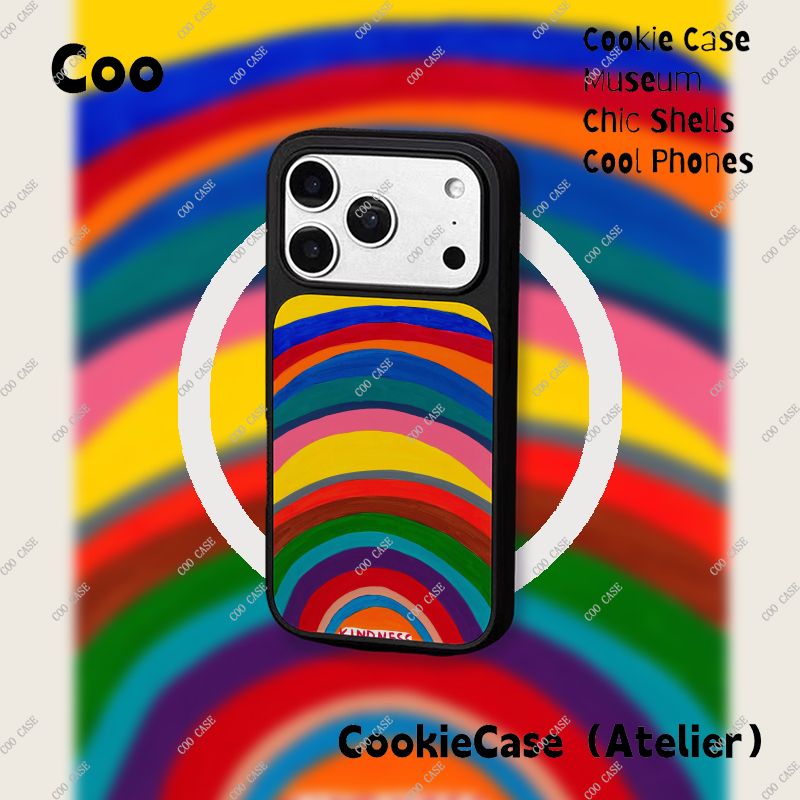 磁吸手机壳适用于苹果17p/16pKINDNESS的彩弧极简风镀膜碳纤纹壳