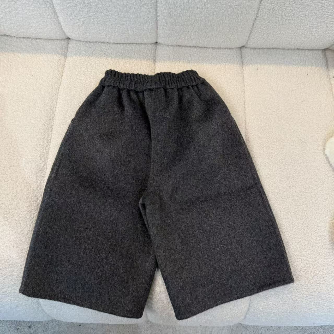 幂姐童装 儿童毛呢裤子2025冬季新款季时尚设计师款加厚裤子