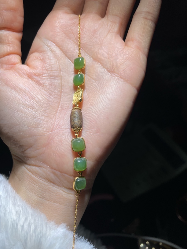 和田玉碧玉手链基础五条平安人缘财财