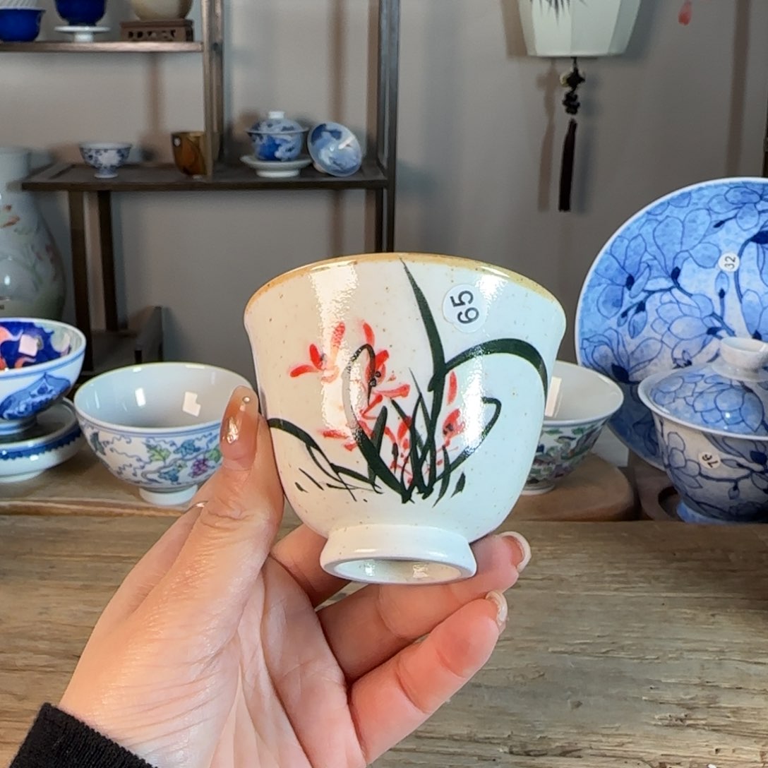 杯景德镇陶瓷柴烧多人