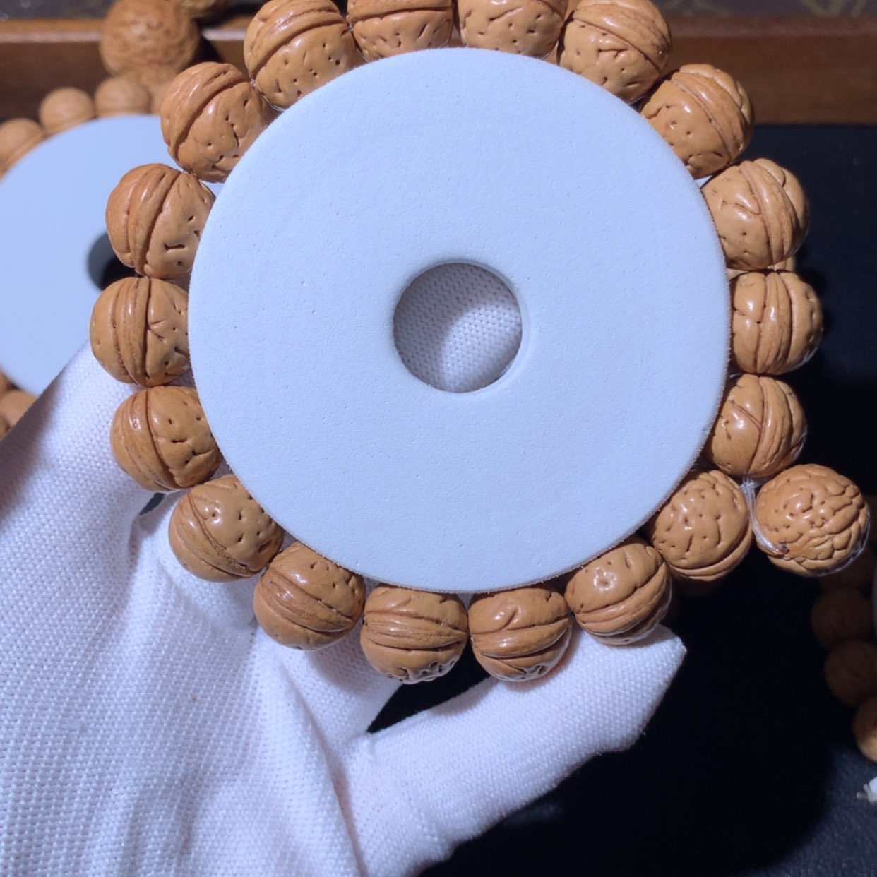 【闪购商品】桃核手串k*麦穗一道筋14尺寸桃核