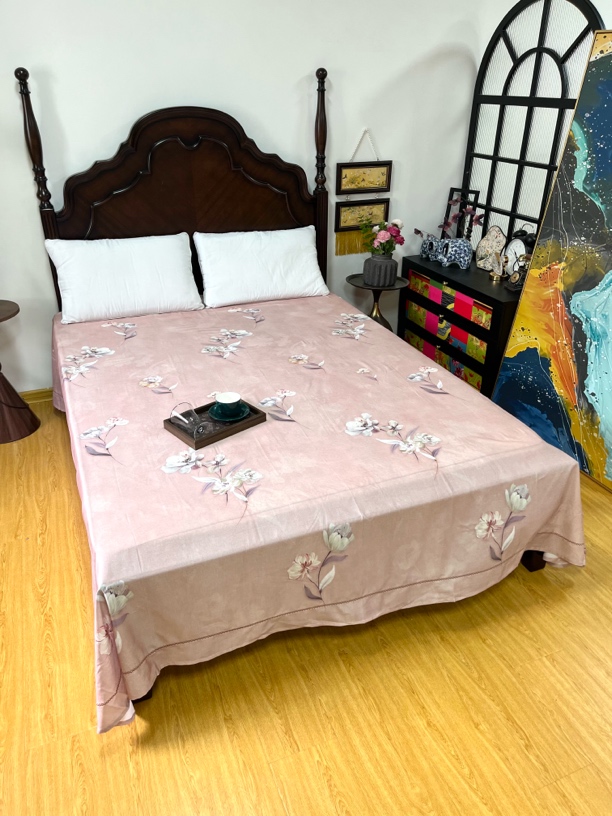 百支彩缎印花床单245*250微瑕～F875