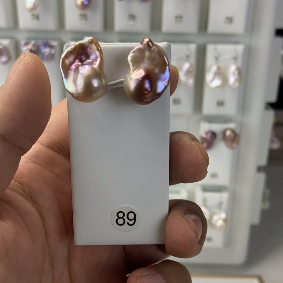 *****耳饰银S925镶嵌淡水珍珠