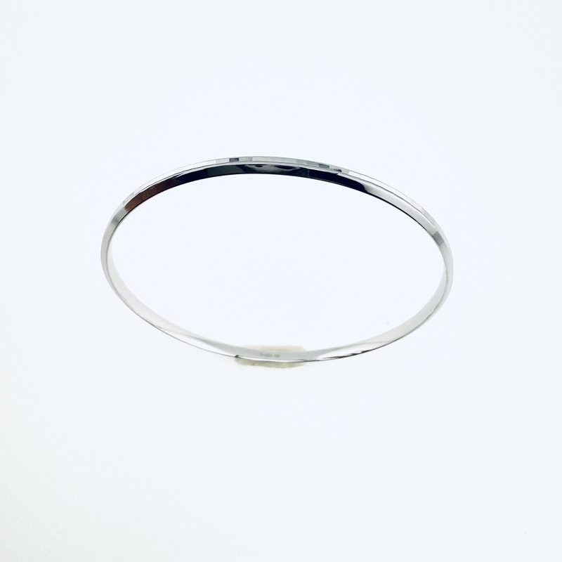 铂金Pt950蹦迪M型固定圆镯手镯6.53克-56圈