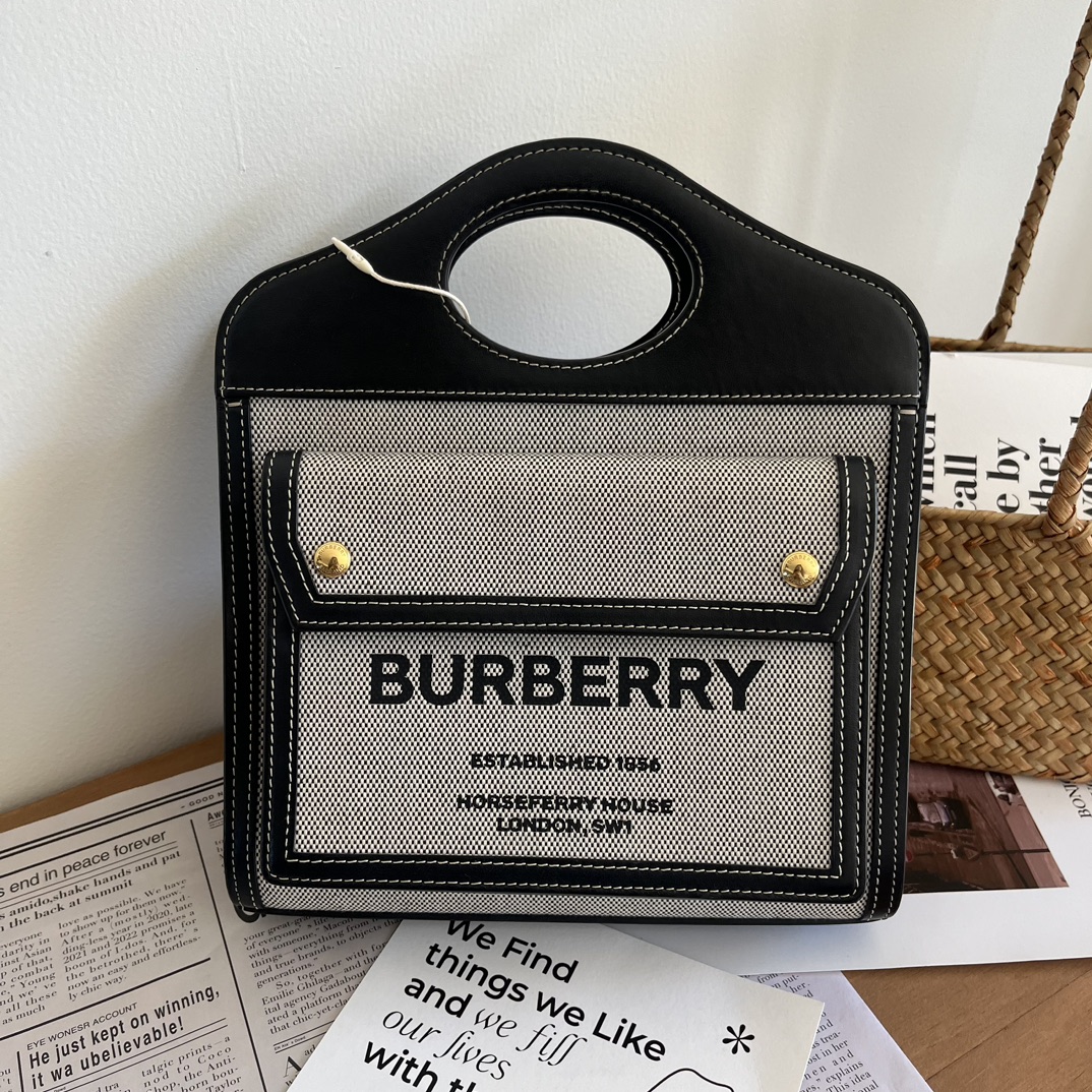 95新 BURBERRY/博柏利 千禧一代-小号pocket斜挎包-16042795