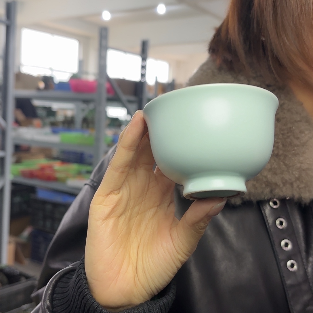 龙泉云间青瓷小米茶器