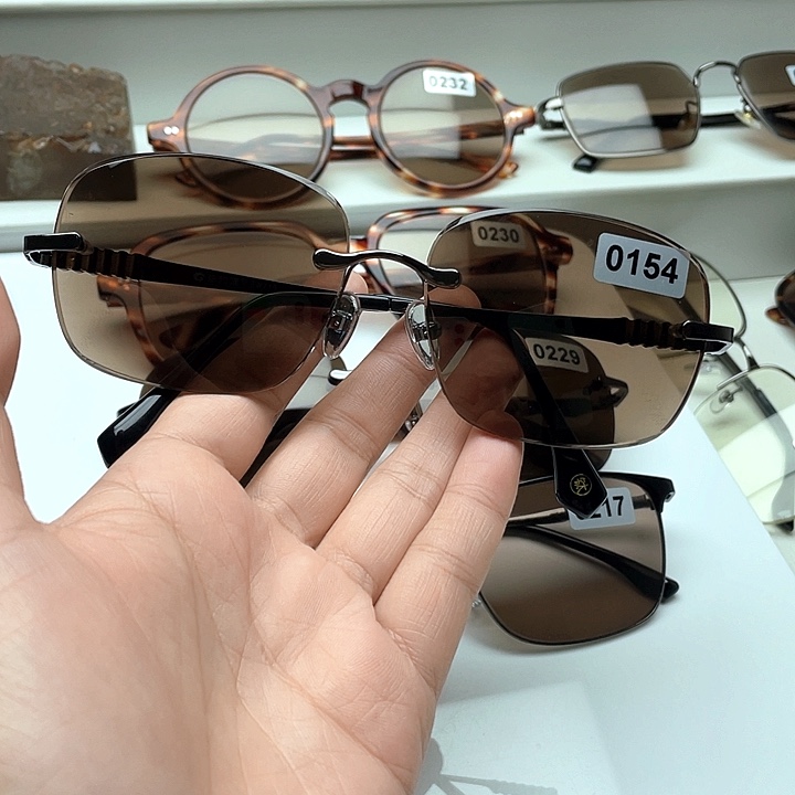 分体款天然水晶石头眼镜