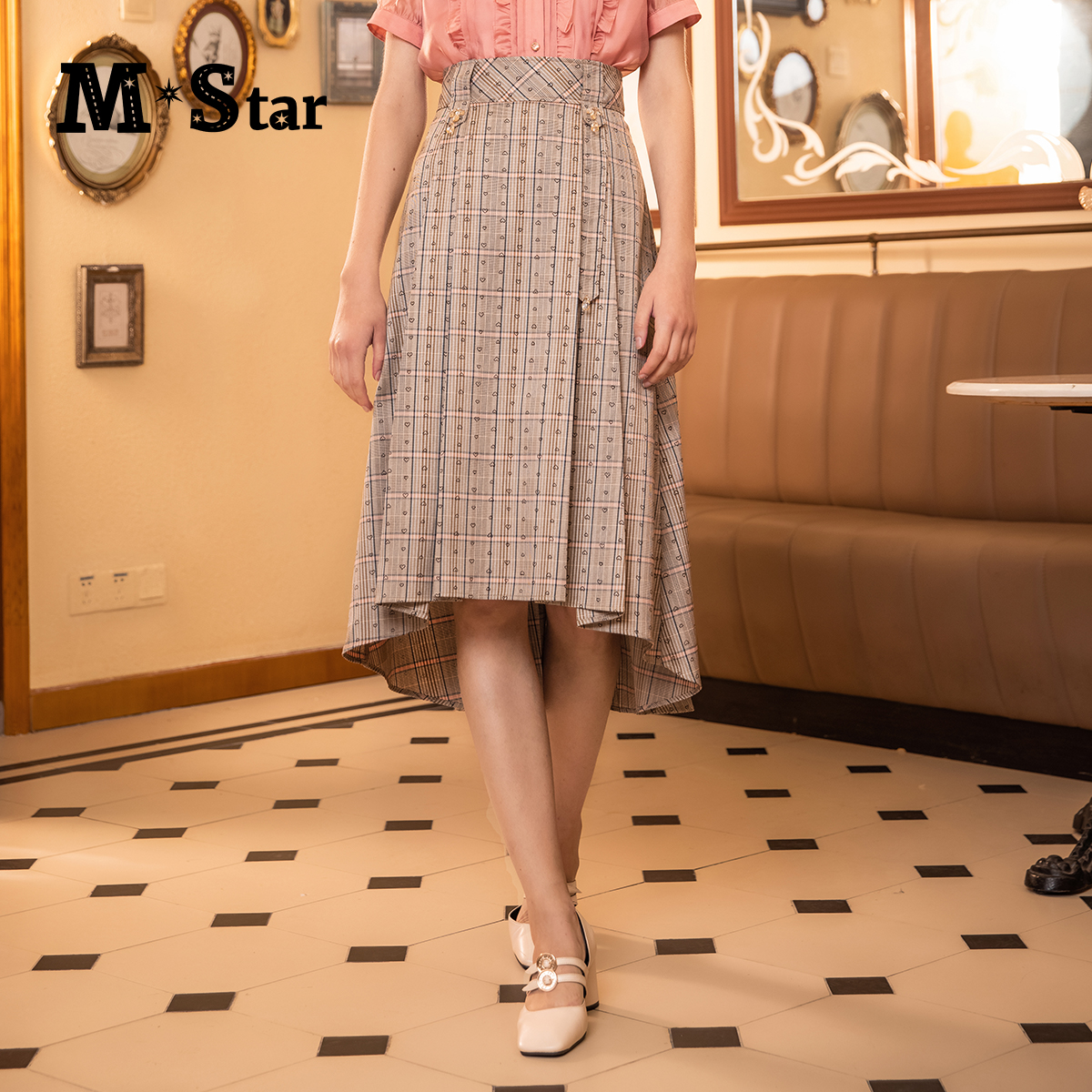 【高高甄选】M-Star不规则裙摆中长款半身裙SCEQ122334