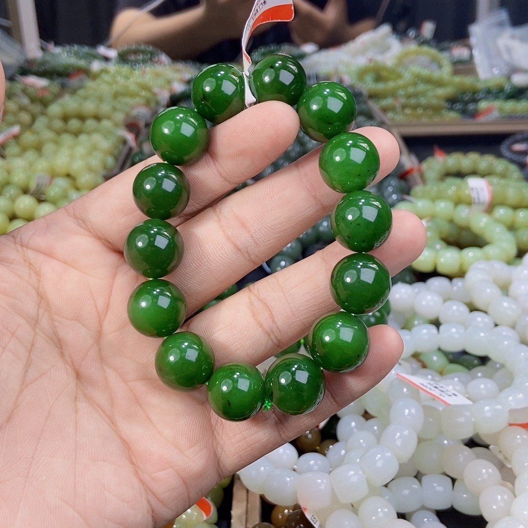 未镶嵌手串和田玉纯天然卡16碧玉3号矿多样性发一