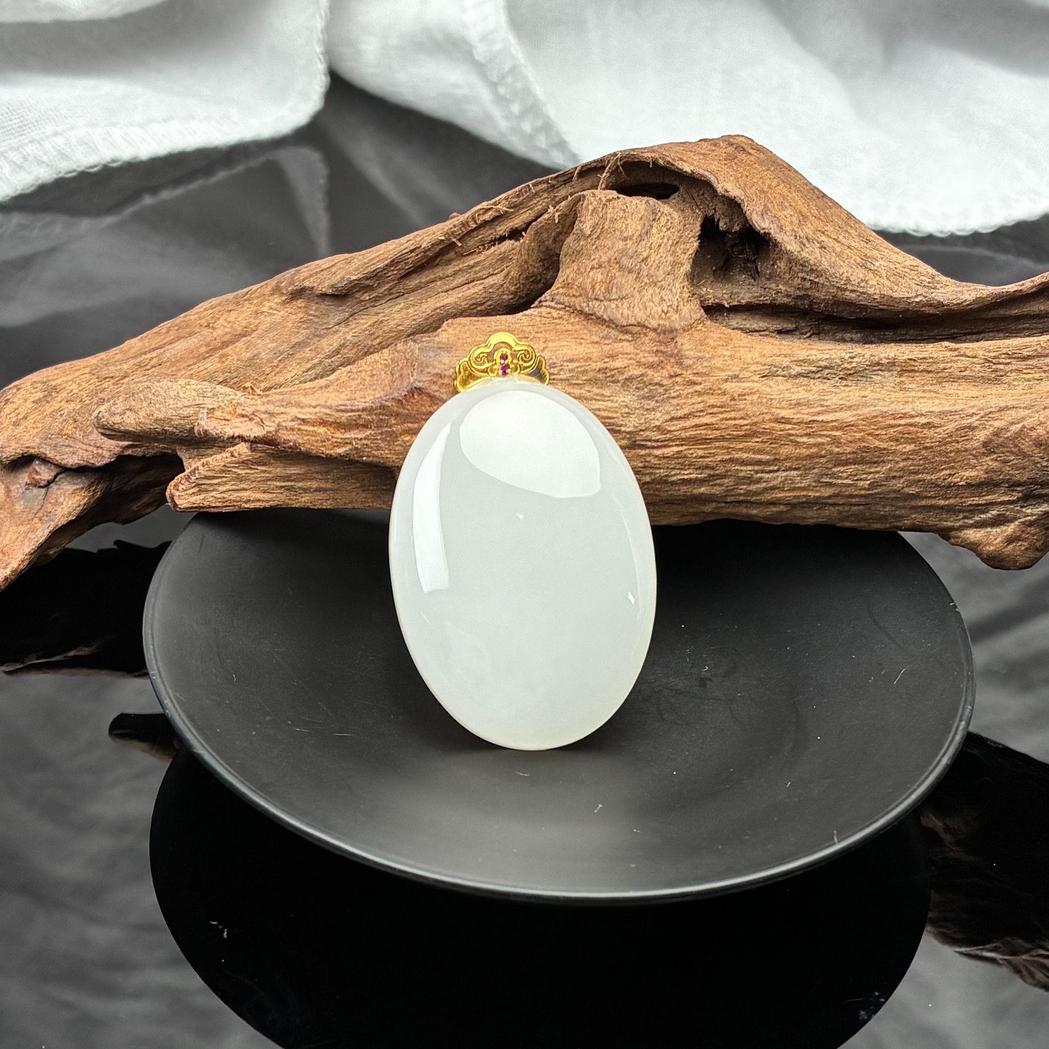 和田玉蛋面吊坠【小北质检】ZJH75Z73多样性发一