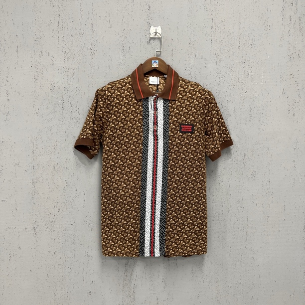 未使用 BURBERRY/博柏利 burberry老花满印polo短袖xs码偏大