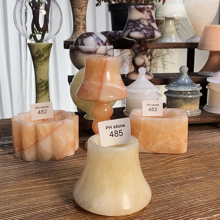 石材485小火山烛台