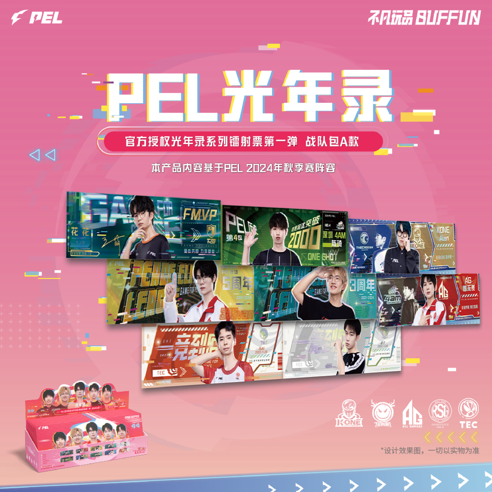 【小蓝专属】不凡玩品PEL 光年录镭射票第一弹战队包（清）