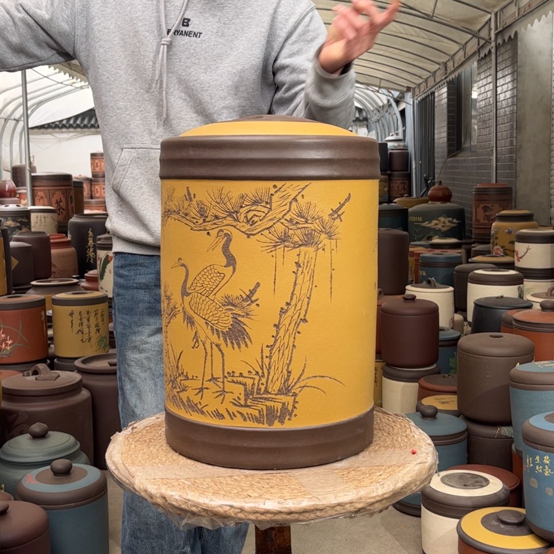 紫砂茶叶罐23 饼茶叶罐