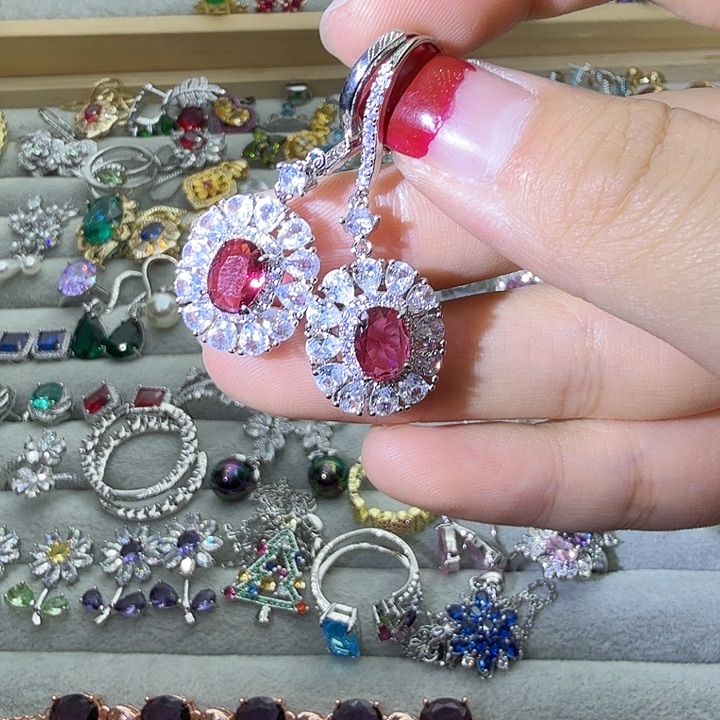 银S925镶嵌戒指烟晶